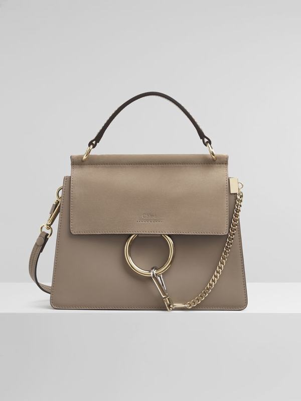 Mini Bolsos Mujer Chloé Faye Gris Suede INCK87345